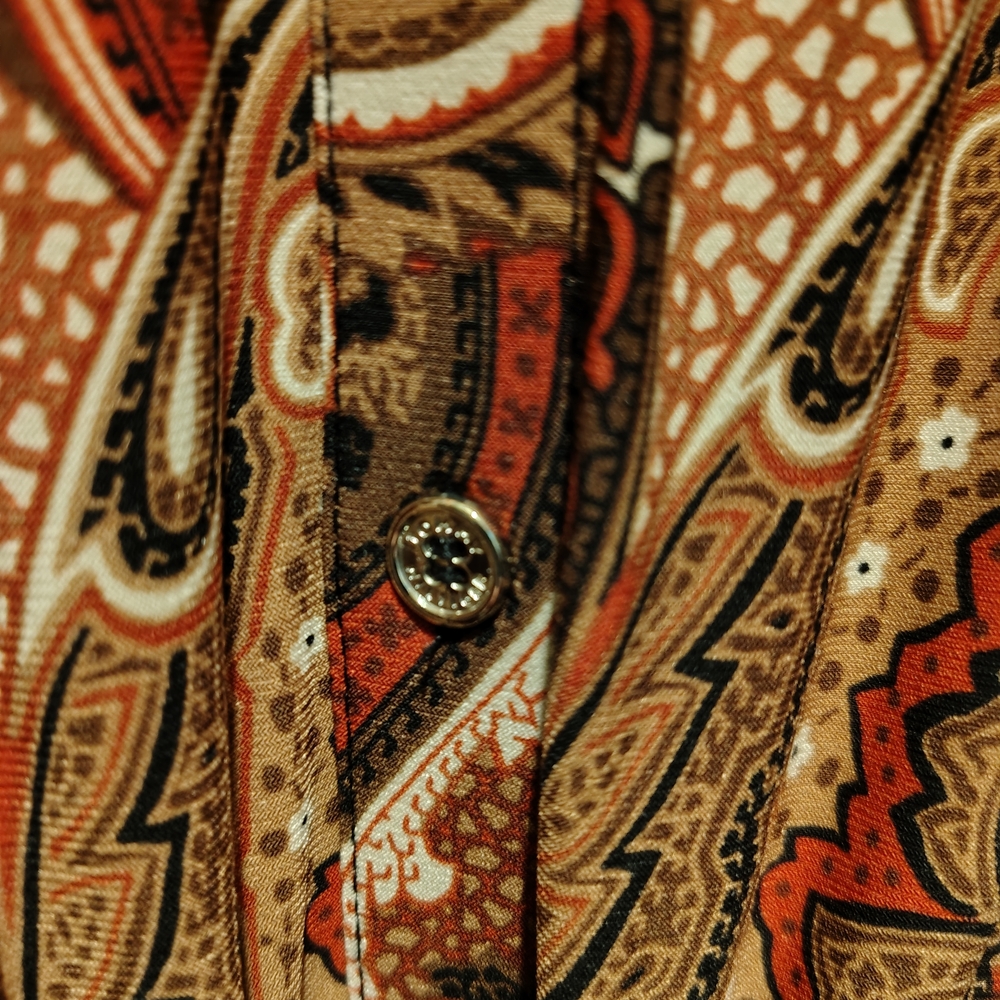 Tommy Hilfiger Petite Paisley-Print Jersey Long sleeve Shirtdress Size 6 - Picture 9 of 12